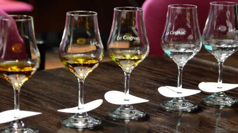 Comparative tasting of cognacs of different ages and growth areas