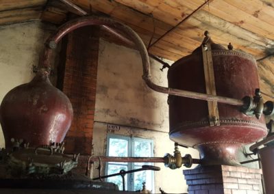 An old cognac distillery with its century-old still