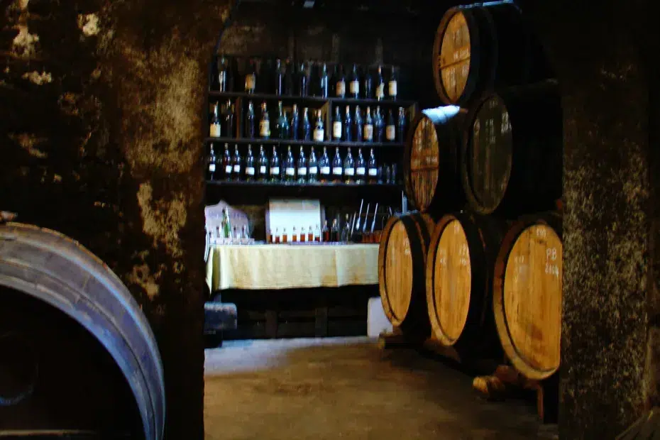 Cognac distillery visit : Cellar Master's Office in a storage